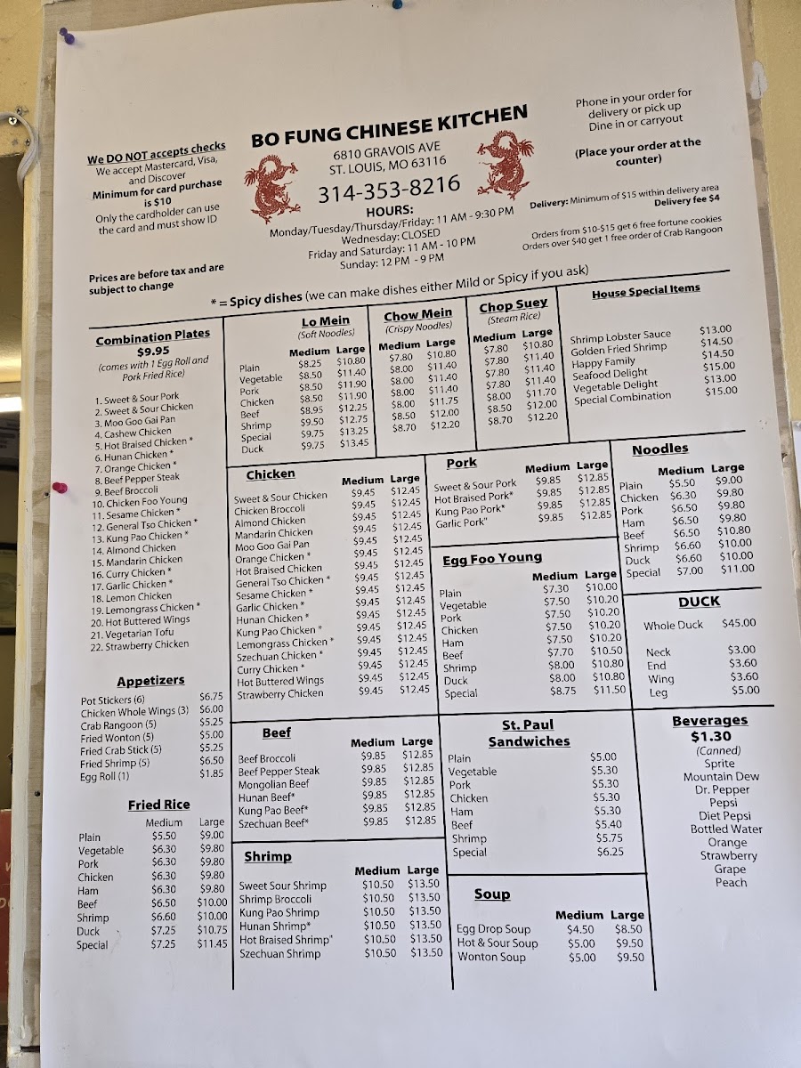 Bo Fung Chinese Kitchen Menu - Image 3