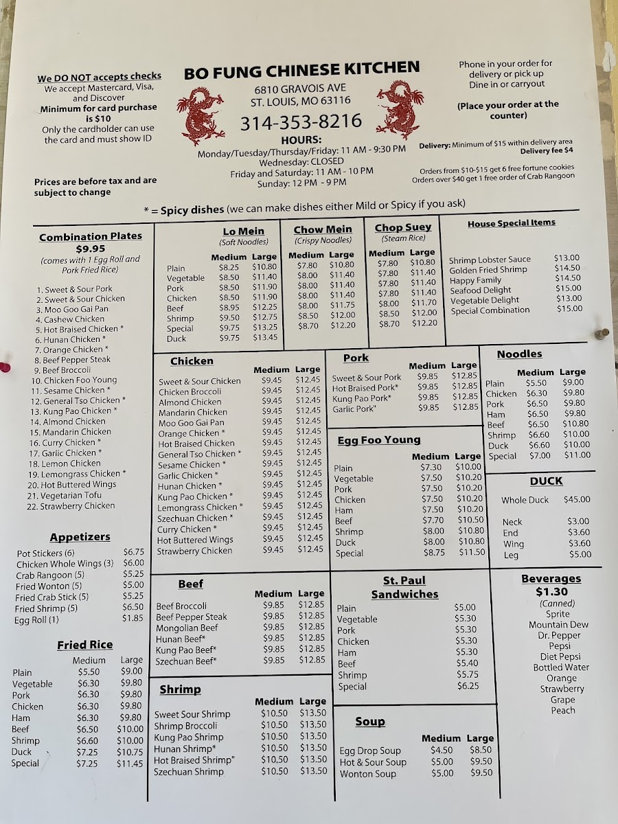 Bo Fung Chinese Kitchen Menu - Image 4